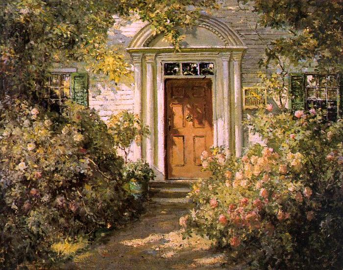 Abbott Fuller Graves Grandmother's Doorway France oil painting art